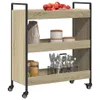 vidaXL Küchenwagen Sonoma-Eiche 70x30x82 cm Holzwerkstoff Produktbild-Vorschau 6