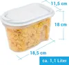 Lebensmittel Vorratsdosen Set, 6-teilig, Klappdeckel, Produktbild-Vorschau 2
