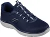 A single blue Skechers shoe is shown against a white background. Produktbild-Vorschau