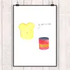 Mr. & Mrs. Panda Poster Toast Marmelade DIN A1 - Weiß - Produktbild-Vorschau 2