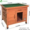 VOUNOT Katzenhaus aus Holz, Katzenhütte mit Asphaltdach, Produktbild-Vorschau 5