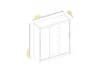 Easy4You L2 250 cm Schwarz Schiebetüren Kleiderschrank Produktbild-Vorschau 5