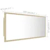 vidaXL Lustro łazienkowe LED dąb sonoma 100x8,5x37 cm Podgląd zdjęcia produktu 5