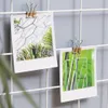 Two photos are clipped to a white wire grid on a light gray wall. Náhľad obrázku produktu