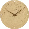A round wall clock with a stone-like texture and brown hands. Produktbild-Vorschau