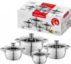 Set di 4 pentole a INDUZIONE pentole in ACCIAIO INOX con Anteprima dell’immagine prodotto 1