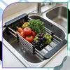 Ausziehbarer Abtropfkorb für Spülbecken, Geschirr, Obst und Produktbild-Vorschau 7