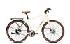 A cream-colored electric city bike with brown accents is shown against a white background. Produktbild-Vorschau