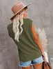 ASKSA Damen Kurzarm T-Shirt V-Ausschnitt Elegant Tunika Produktbild-Vorschau 2