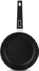 A top-down view of a black frying pan with a speckled interior and a black handle, isolated on a white background. Anteprima dell’immagine prodotto