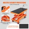 A marketing image showcasing a hydraulic lift table with multiple security features. Anteprima dell’immagine prodotto