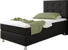 Boxspringbett Köln Plus 90x200 cm Webstoff Schwarz mit Produktbild-Vorschau 1