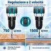AJIEQAQ Trapano Avvitatore a Batteria 21V MAX, 45 Nm, 18+1, Anteprima dell’immagine prodotto 5
