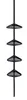 A black corner shelf unit with four tiers. Náhled obrázku produktu