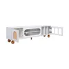 A white TV stand with open doors and drawers, set against a white background. Anteprima dell’immagine prodotto