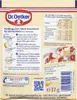 The back of a Dr. Oetker pudding powder package, showing nutritional information, ingredients, and preparation instructions. Produktbild-Vorschau