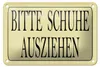 Blechschild Hinweis 18x12cm Bitte Schuhe ausziehen Produktbild-Vorschau 1