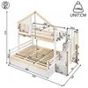 Etagenbett 90x200 & 140x200 cm Massivholz, Hausbett mit Produktbild-Vorschau 5