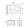 TIMBELA M334 Abri de jardin en bois avec fenêtres - cabane Voir les images du produit 2