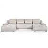 A light beige sectional sofa with a U-shape. Produktbild-Vorschau