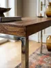 Konsolentisch ISEN_ Flexibel_ 120x76x45 cm_ Massivholz_ Chromgestell_ handgefertigt - KADIMA DESIGN_Farbe_ Braun_ Größe_ 120x45x77 cm_#sku_BARWL1.306# Produktbild-Vorschau