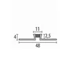 Fliesenprofil 4 x 48 x 2500 mm Dehnungsfugenprofil Produktbild-Vorschau 2