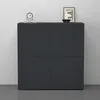 doporro Buffet Commode 100cm Meuble de Rangement Gris Noir Voir les images du produit 1