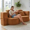 2-in-1 Cord Schlafsofa, modulares Bodensofa mit Kissen, 196 Produktbild-Vorschau 6