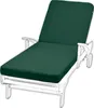 A green cushion on a white chaise lounge. Produktbild-Vorschau