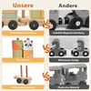 COSTWAY 3 teiliges Holz Eisenbahn Set, Kinder Holzzug Produktbild-Vorschau 3