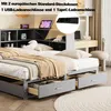 Massivholzsofa(Grau)Mit Ausziehbarem Bett,Mit Produktbild-Vorschau 4