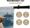 MuchoWow® Wandteppich Wandbehang Schottisches Hochlandrind Produktbild-Vorschau 3