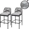 2er-Set Rope-Barhocker MCW-O21, Outdoor Sitzpolster Produktbild-Vorschau 1