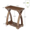Petite table d'appoint avec 2 étagères, table basse avec Voir les images du produit 2