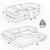 LVHOM 2-Sitzer Schlafsofa aus Cordstoff, 2-in-1 Klappsofa, Produktbild-Vorschau 10
