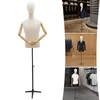 Mužská nastavitelná výška 53"-76" oblékací figurína (černá) Náhled obrázku produktu 1