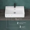 doporro Lavabo da Appoggio Lavandino Sospeso Bagno Anteprima dell’immagine prodotto 2