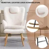 MODFU Fauteuil à Bascule Blanc avec Repose-Pieds et Voir les images du produit 5