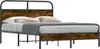 A bed frame with a wooden headboard and footboard, shown against a white background. Produktbild-Vorschau
