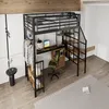 Hoogslaper 120x200 cm, zwart, donker, van ijzer en MDF, met Productafbeelding-voorbeeld 8