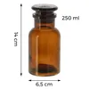 6 x Apothekerflaschen Braunglas mit Glasstopfen und Produktbild-Vorschau 3