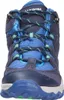 A close-up front view of a blue hiking boot. Produktbild-Vorschau