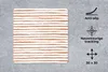 MuchoWow® Mauspad Mousepad Streifen - Weiß - Braun 30x30 cm Produktbild-Vorschau 2