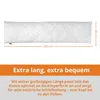 A white body pillow is shown with dimensions indicated, and descriptive text below. Náhľad obrázku produktu