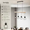 Lampes suspendues WOODY poutre en bois et 4 ampoules 40 W - Voir les images du produit 2