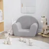 vidaXL Detská pohovka Light Grey Soft Plush Náhľad obrázku produktu 2