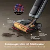 A close-up diagram of a wet and dry vacuum cleaner head, illustrating its cleaning system with fresh water. Produktbild-Vorschau