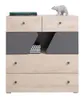 KINDERKOMMODE DARLA D10 90/40/95 Eiche/Anthrazit Produktbild-Vorschau 1