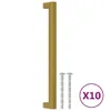 vidaXL Nábytkové úchytky 10 ks. Zlatá 224 mm nerezová ocel Náhled obrázku produktu 1
