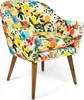 Excelsa Fiori Frida fauteuil polyester et bois 70.5x65x83 Voir les images du produit 9